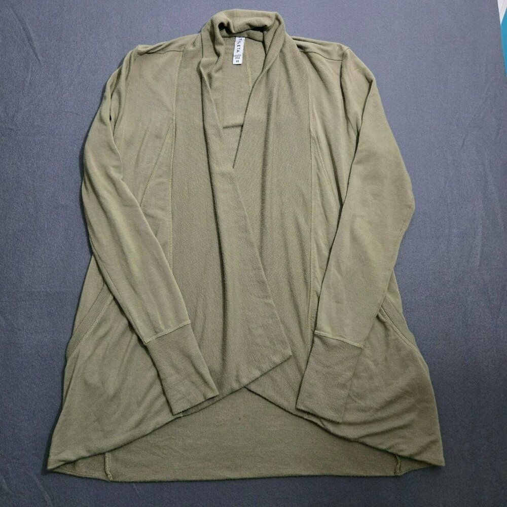 Athleta Cardigan Women XS Pranayama Olive Green Sweater Wrap
